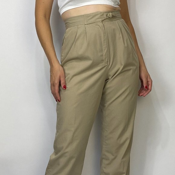 Vintage 80s High Waist Pants with ASYMMETRICAL Belt! 29 Waist - Picture 5 of 5